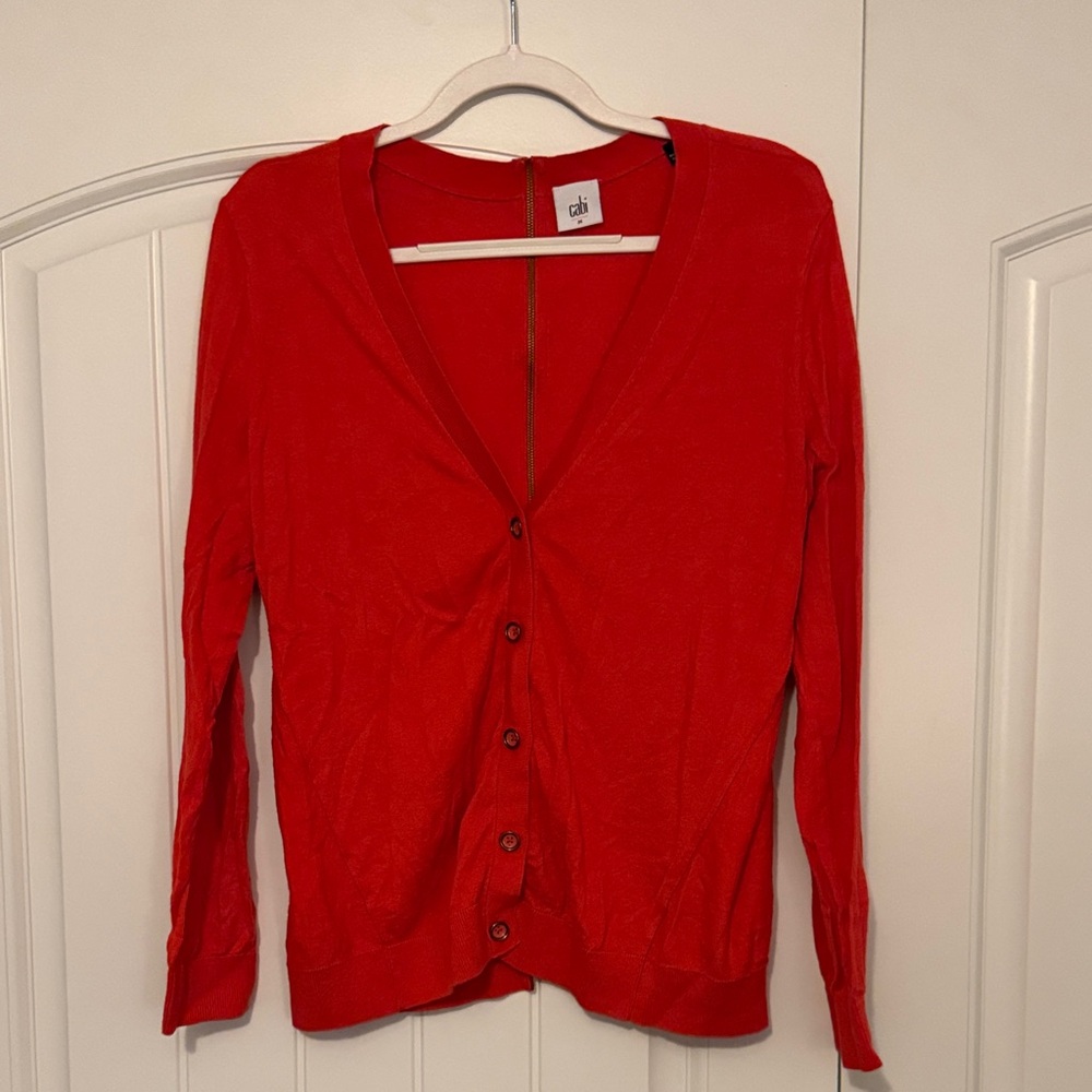 CAbi Cobblestone Red Women's Cardigan